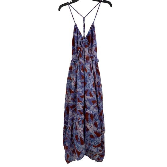 Anthropologie S Halter Dress Ruffle NWOT Lined RGG10693 Maxi $228 v-neck - Picture 11 of 11